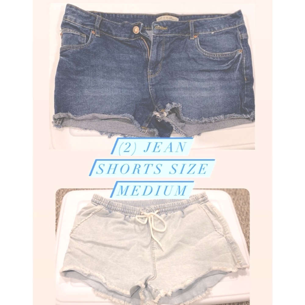 *SOLD LOCALLY* Jean Shorts Dark & Light Wash